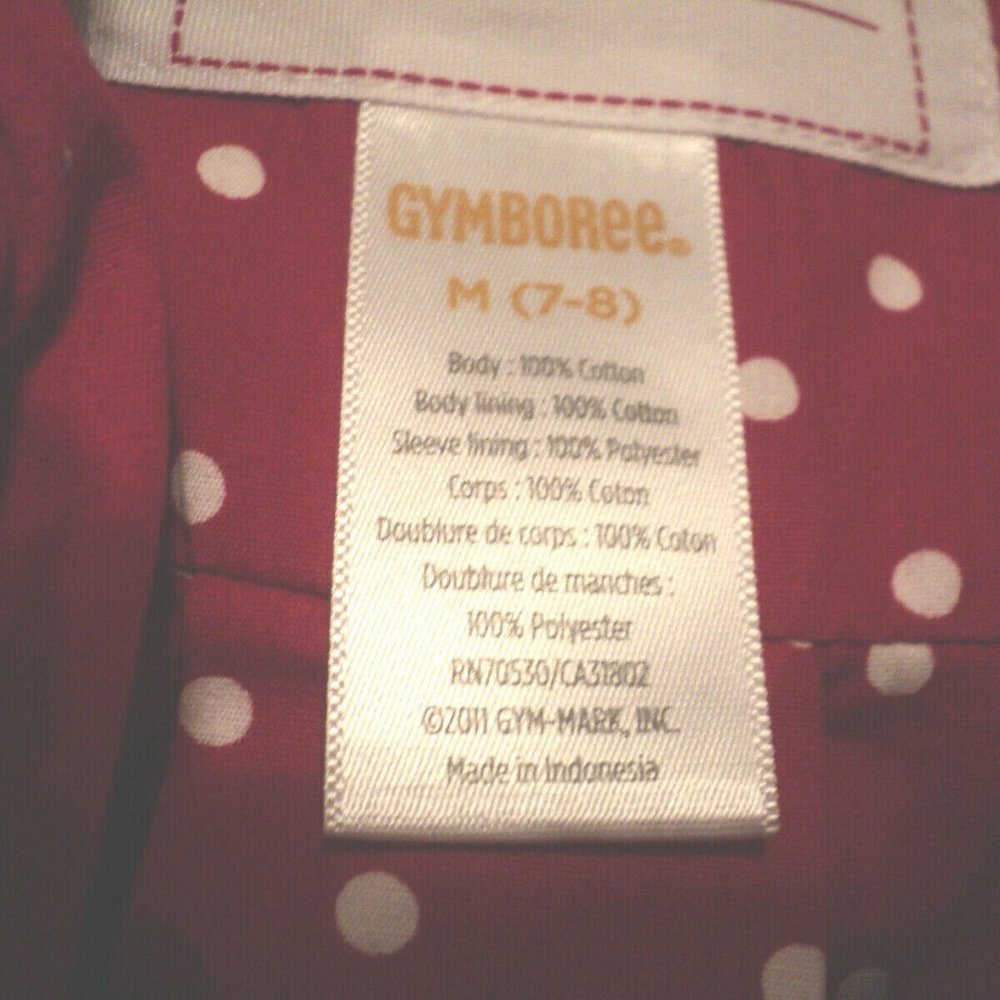 Gymboree Girls Lightweight Coat, Size M, 7-8, Red Double Breasted, Bow Accents - Picture 6 of 6